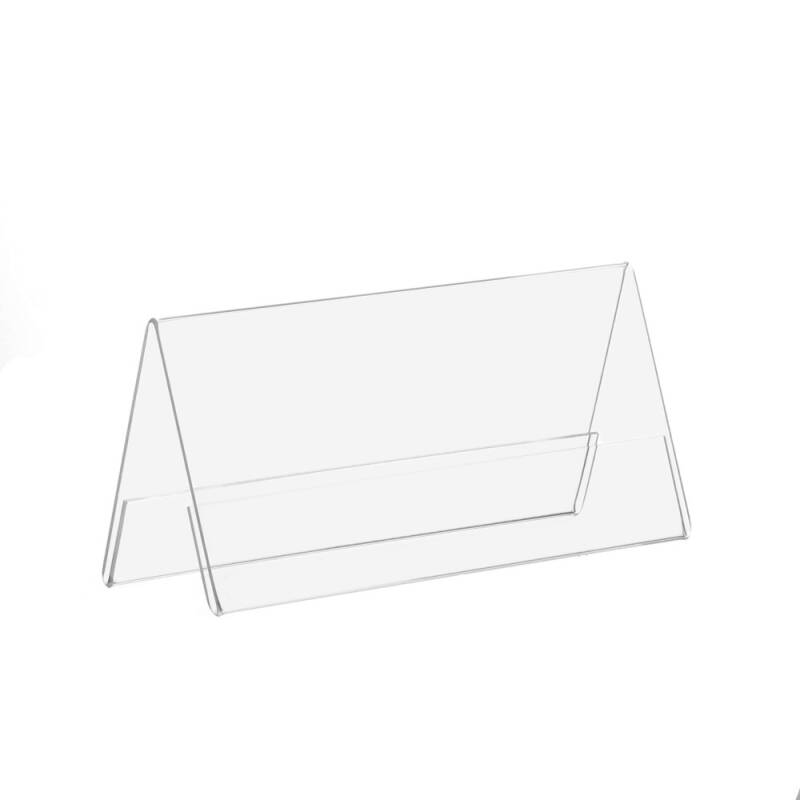 DIN Lang (1/3 DIN A4) A-Aufsteller im Querformat aus Acrylglas