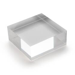 Zeigis® rundum glänzend polierte Seitenkanten/Acryl/Acrylglas Acrylblock 100x100x25mm transparent 