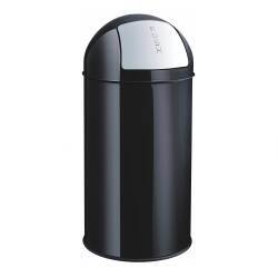 Metall-Push-Abfallbehälter 50 Liter, schwarz