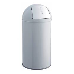 Metall-Push-Abfallbehälter 50 Liter, grau