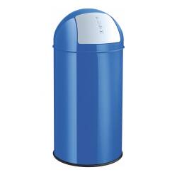 Metall-Push-Abfallbehälter 50 Liter, blau