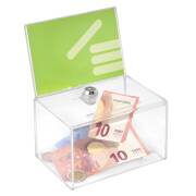 Spendenbox mit Schloß und Topschild DIN A6 -...