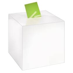 Sigel VA150 Acryl Losbox A4 Aktionsbox Spendenbox glasklar Einwurfbox Wahlurne 