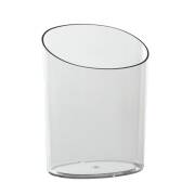Ovale Warenschütte aus transparentem Kunststoff 210mm
