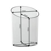Ovale Warenschütte aus transparentem Kunststoff 210mm