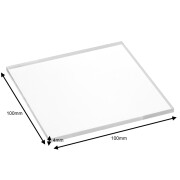 Transparente Acrylglasplatte 100x100x4mm mit polierten Kanten