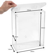DIN A4 Prospektbox - Katalogbox mit Extra Fülltiefe wetterfest aus Acrylglas