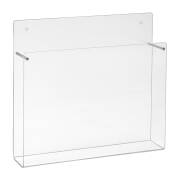 Quadratischer Wandprospekthalter 210x210mm aus Acrylglas