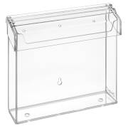 mit Deckel aus Acrylglas / Plexiglas® für Außen DIN A5 Prospektbox / Prospekthalter / Flyerhalter im Hochformat wetterfest