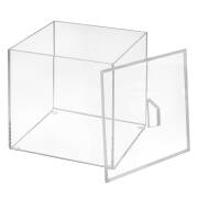 Quadratische Acrylbox mit Deckel 120x120x120mm, mit Antirutschfüßen