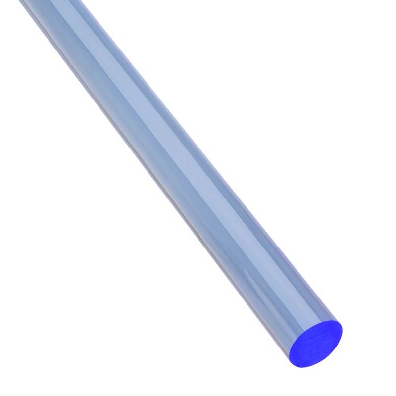 Fluoreszierend D=5 mm Blau GP Max 10€/m Acrylglas Rundstab 