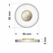 50mm Acrylglasscheibe rund, XT, glänzende Kante, 5mm