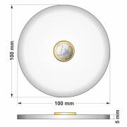 100mm Acrylglasscheibe rund, XT, glänzende Kante, 5mm
