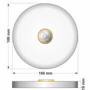 100mm Acrylglasscheibe rund, XT, glänzende Kante, 10mm
