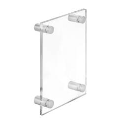 Türschild DIN A6 Acrylglas mit 4 Wandabstandshalter aus...