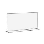 T-Ständer / Werbeaufsteller DIN Lang (1/3 DIN A4) Querformat aus Acrylglas