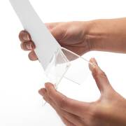 Menükartenhalter / M-Aufsteller 100mm aus glasklarem Acrylglas