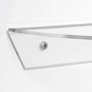 Wand-Eckregal Viertelkreis 150mm aus Acrylglas - Zeigis®