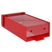 Rote Wetterfeste Prospektbox DIN Lang Hoch mit Deckel - Zeigis®