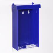 Blaue Wetterfeste Prospektbox DIN Lang Hoch mit Deckel - Zeigis®