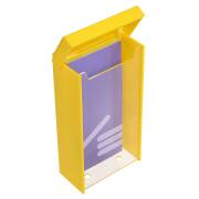 Gelbe Wetterfeste Prospektbox DIN Lang Hoch mit Deckel - Zeigis®