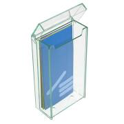 Wetterfeste Prospektbox DIN Lang Hoch mit Deckel in Echtglas-Optik - Zeigis®