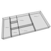 Acrylglas Ablagebox mit 50mm Höhe - Stellfläche ca. 110x220mm
