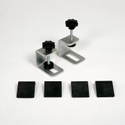 2er Set Plattenhalter aus Metall für Hygieneschutzwand / Tischmitte