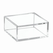 Klappdeckelbox / Utensilienbox transparent 102x102x51mm Aussenmaß