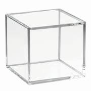 Klappdeckelbox / Utensilienbox transparent 102x102x102mm Aussenmaß