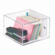 Klappdeckelbox / Utensilienbox transparent 152x152x102mm Aussenmaß