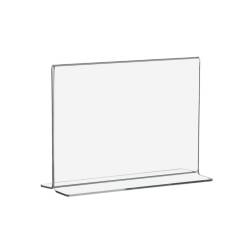 Tischständer DIN A6 Querformat aus Acrylglas T-Ständer/Werbeaufsteller Zeigis® 