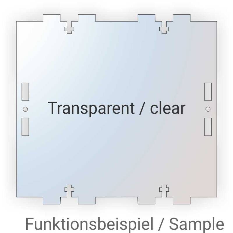 Ersatzteil / Ersatzplatte für Boxen Steck- Schraubsystem Acrylglas transparent