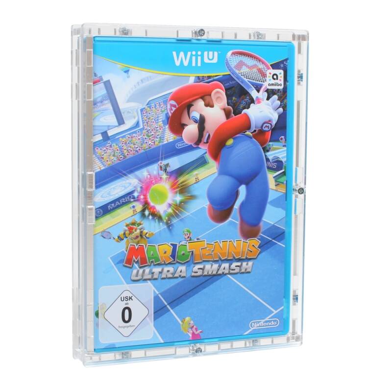 Verschraubtes Acrylcase / Schutzbox für Nintendo Wii U Spiele in OVP