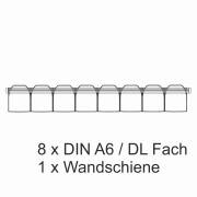 Prospekthalter Schienensystem Prospektfach DIN A6 / DIN Lang Hochformat