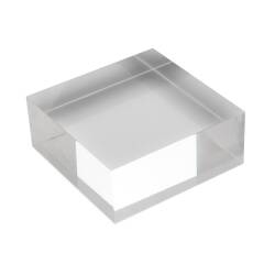 Quadratischer Acrylblock transparent 100x100x30mm