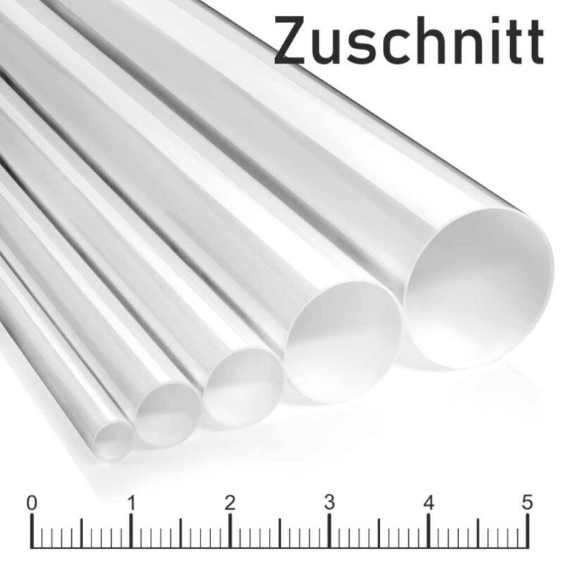 Acrylglas Rohr Opalweiß Ø 50/44 mm 23,99€/m Länge wählbar 