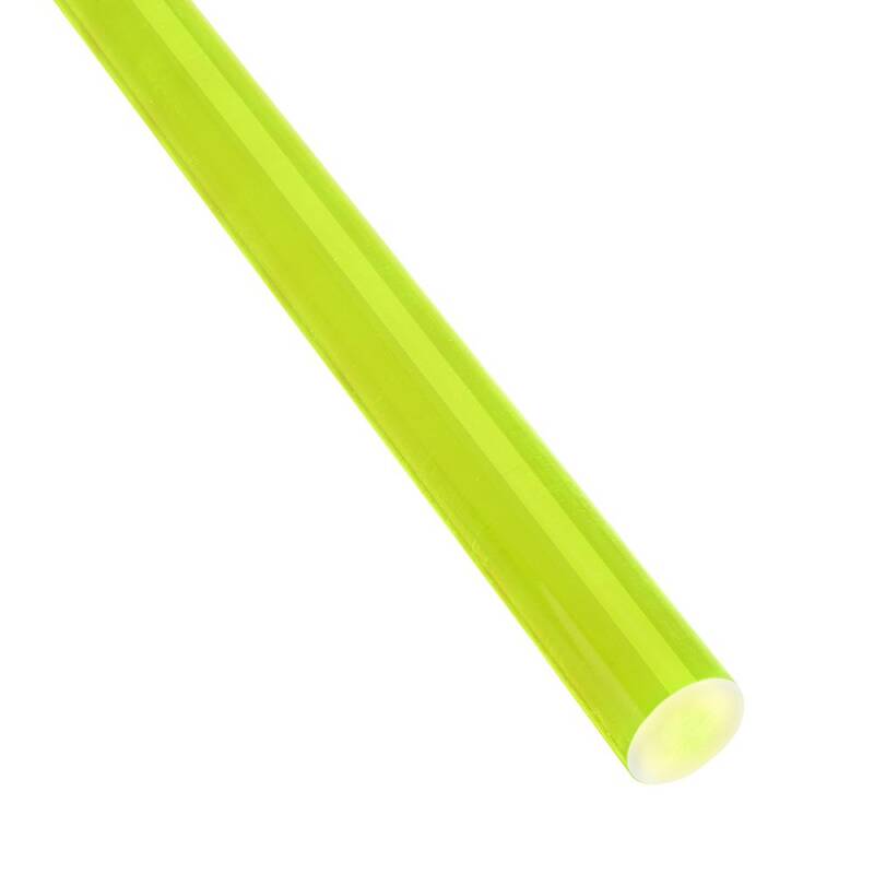Verschiedene Durchmesser und Größen Fluoreszierend Gelb Acryl Perspex Stange 