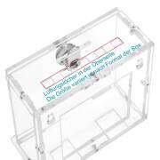 Abschließbares Technikcase / Schutzbox zur Wandmontage aus transparentem Acrylglas
