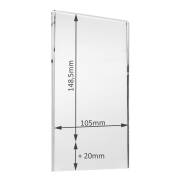 Acrylglas-Einstecktasche DIN A6 Hoch + 20mm Höhe