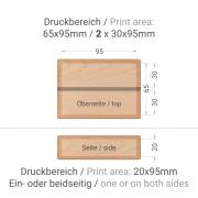 Holz Speisekartenhalter mit Digitaldruck 105mm Digitaldruck 2 x Seitenfläche
