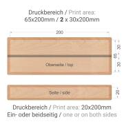 Holz Speisekartenhalter mit Digitaldruck 210mm Digitaldruck Oberseite