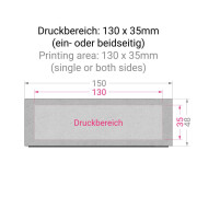 Beton Speisekartenhalter mit Digitaldruck 2 x Einsteckschlitz Beidseitiger Druck