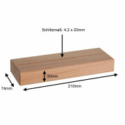 Tischkartenhalter Buchenholz 210mm ohne Tasche