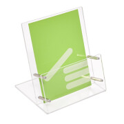 Tischprospektständer aus Acrylglas im Sondermaß / 1-Fach / Fülltiefe 30mm