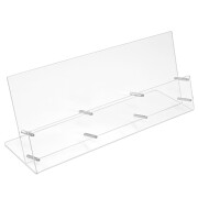Tischprospektständer aus Acrylglas im Sondermaß / 3-Fächer nebeneinander / Fülltiefe 20mm