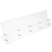 Tischprospektständer aus Acrylglas im Sondermaß / 4-Fächer nebeneinander / Fülltiefe 10mm