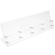 Tischprospektständer aus Acrylglas im Sondermaß / 4-Fächer nebeneinander / Fülltiefe 30mm