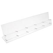 Tischprospektständer aus Acrylglas im Sondermaß / 5-Fächer nebeneinander / Fülltiefe 10mm