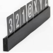 4 Stück Buchstabenleiste zur Wandmontage aus schwarzem Holz inkl. 169 Karten